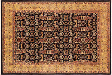 handmade Transitional Kafkaz Chobi Ziegler Blue Gold Hand Knotted RECTANGLE 100% WOOL area rug 9 x 12